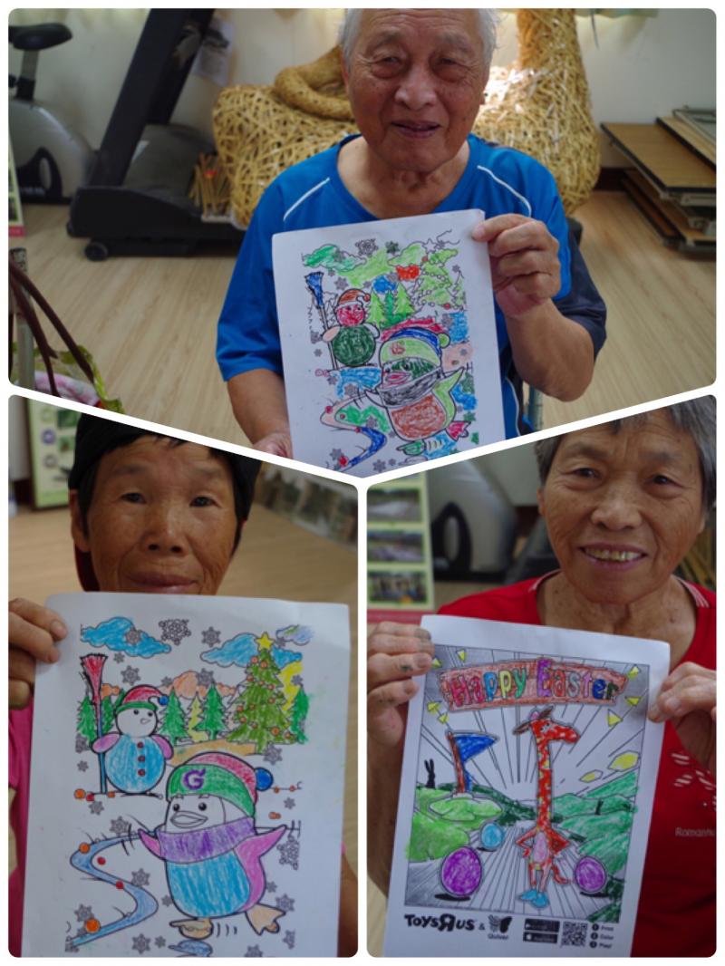 專心的神情，  滿意的微笑，    喜歡，  熱衷的大家。