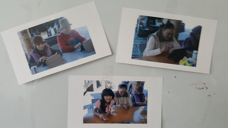 里佳部落文化健康站-學員將所拍照的成果印出