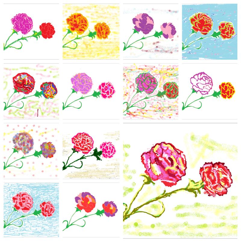 5月，母親節，  母親的偉大，  為了家庭，  為了工作，    現在，    為了自己，  特別的康乃馨，  送給獨一無二的自己。