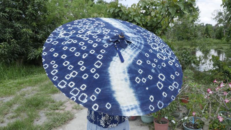 紮染，河邊意象