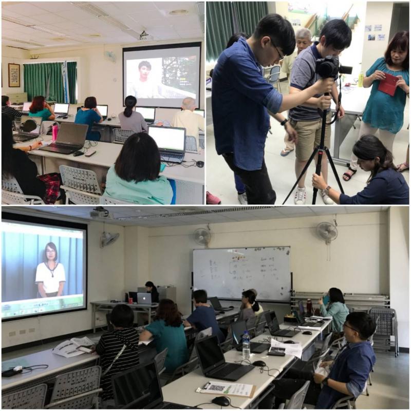 老師製作簡易圖說，讓學員瞭解課程內容