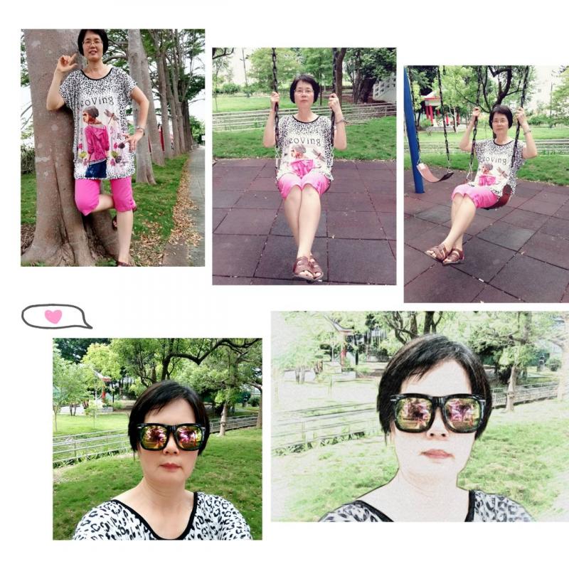 學員活用APP照片編修軟體，將自己的照片呈現多采多姿樣貌喔