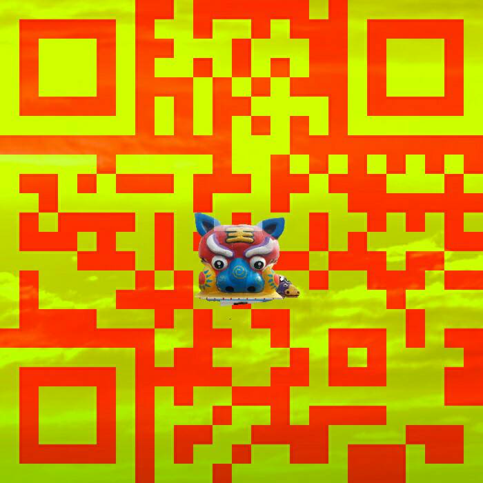 學員產品的作品，套入客家獅頭