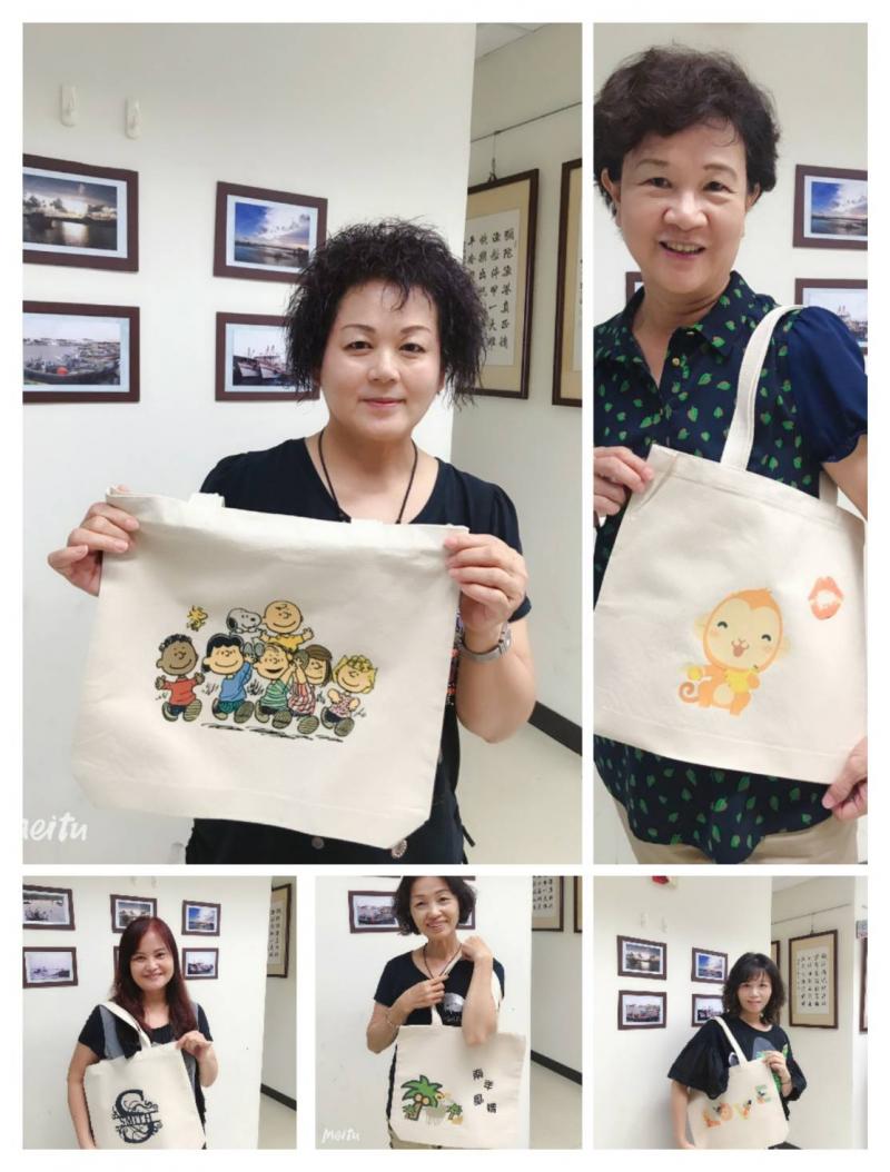學員完成個性化熱轉印提袋