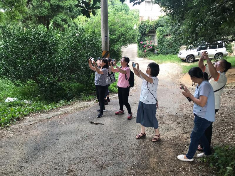 講師教導學員拍攝技巧。