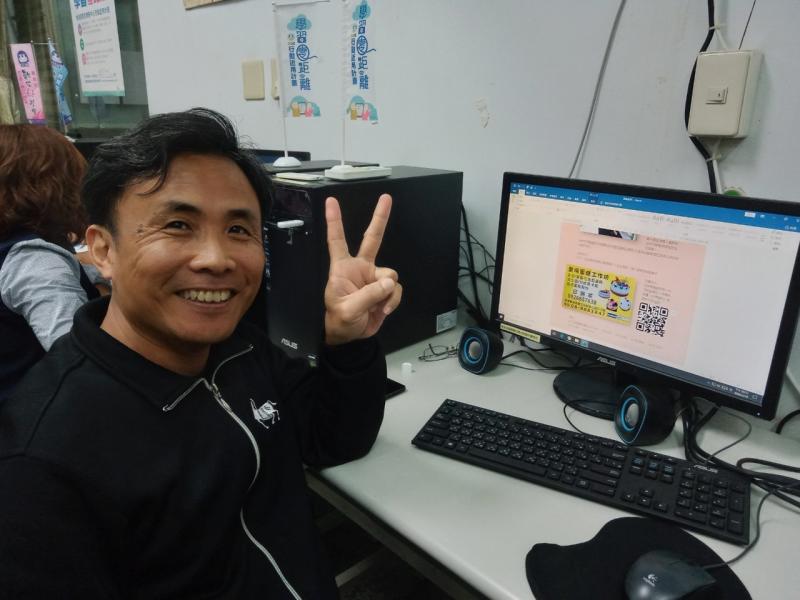 原本學員對WORD的使用相當陌生，但透過課程耐心引導逐漸漸入佳境