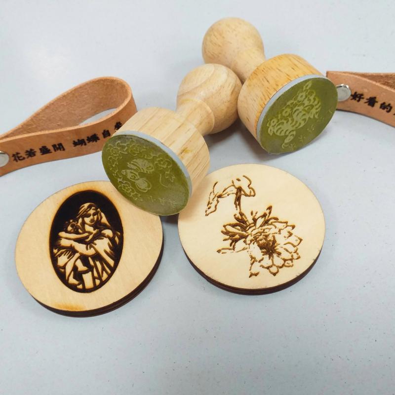 學員雷雕作品_橡皮章、木片