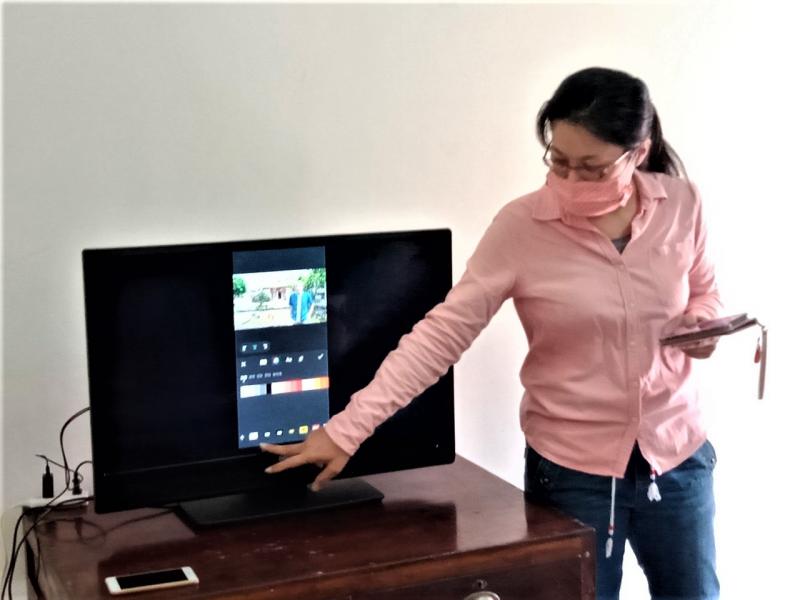 老師指導製作影片、編輯以及介面功能介紹