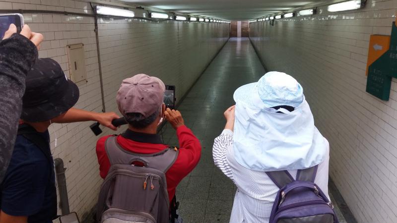 九曲堂火車站旁的地下道, 也是一個可以拍出美美照片的地方喔