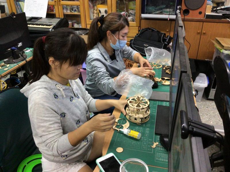 旋轉木馬作品學員組合作業中