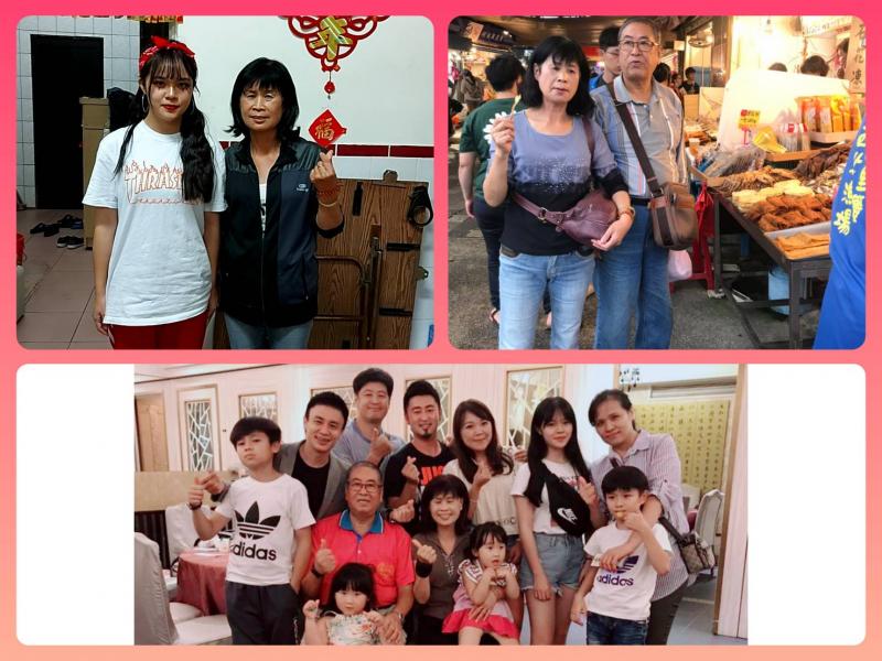 蔡同學跟孫子共同錄製新春道喜影片以及編輯全家福照片