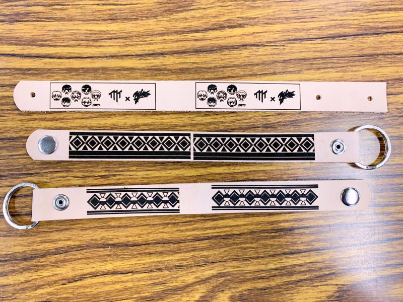 學員們自己雕刻出的圖樣鑰匙圈