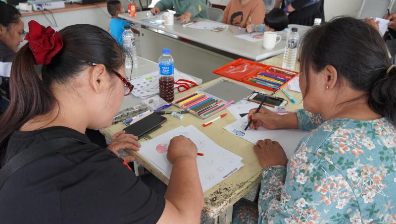 創意貼圖應用課程-學員手繪出專屬自己特色的貼圖