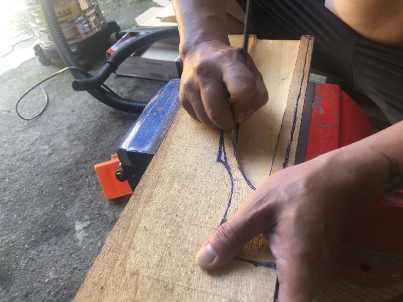 刀鞘製作示範 (繪圖)