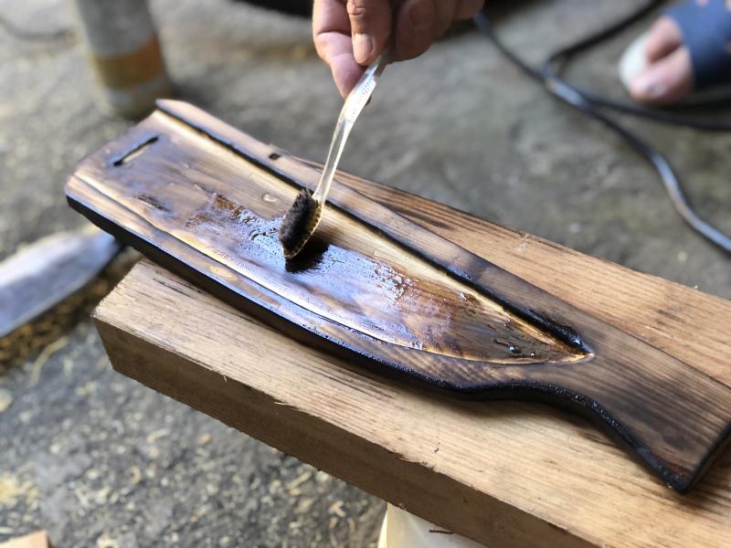 示範刀鞘製作之半成品