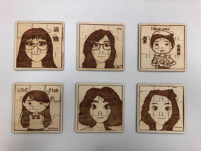 學員雷雕拼圖作品