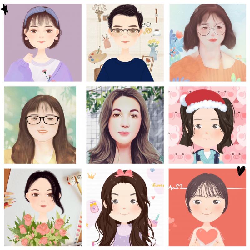 透過美圖秀秀app其AI功能，製作出卡通樣的造型