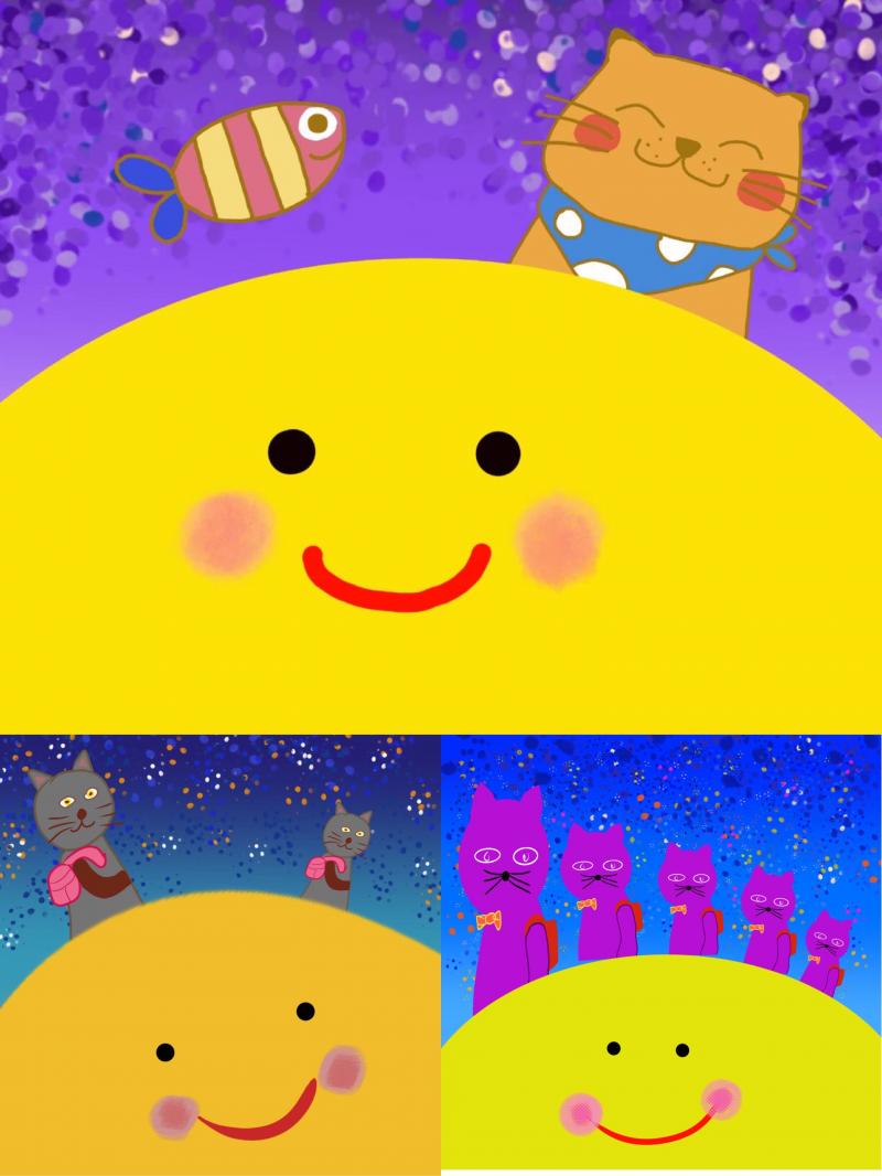 學員們先畫好一張插畫，再將它放進另一張風景裡，呈現出來的作品很漂亮呢