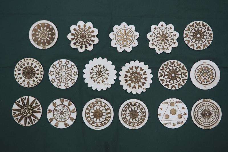 學員製作的雷雕杯墊作品