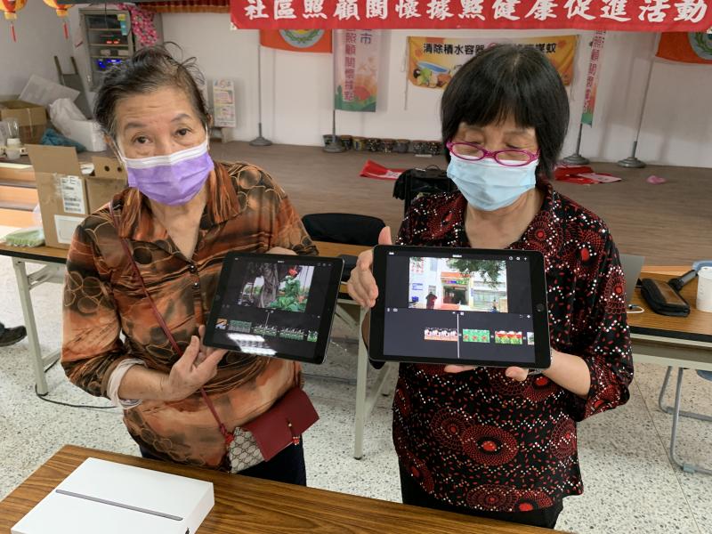 學員操作imovie剪輯操作