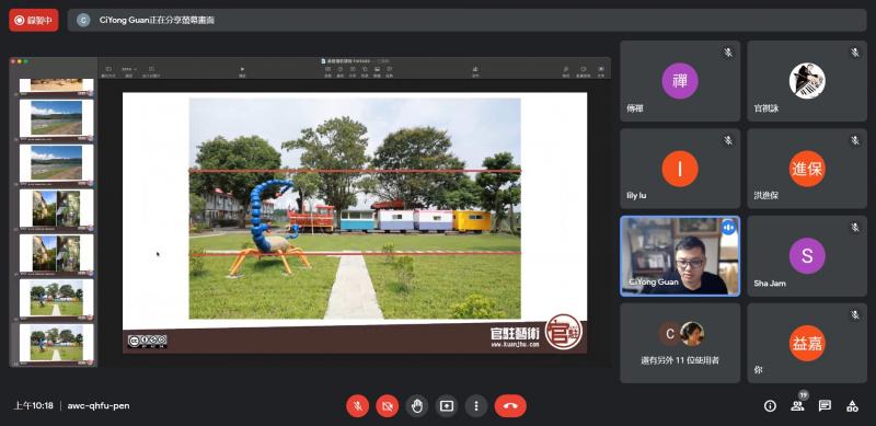 講師教導學員認識腳本撰寫與拍攝構圖