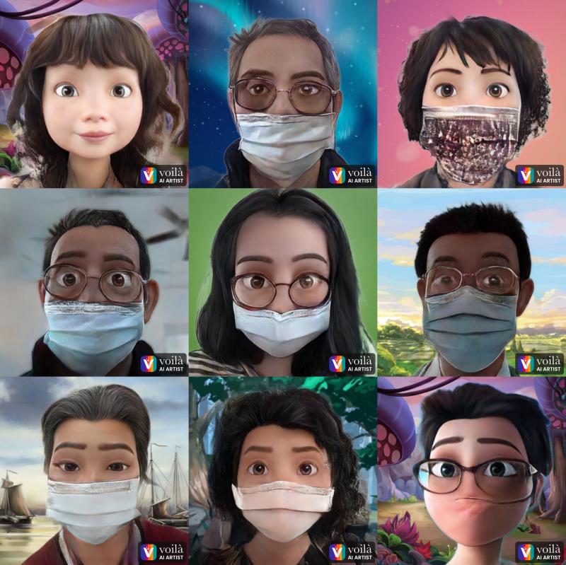 將學員透過voila app產出的圖像，拼貼成一張作品。