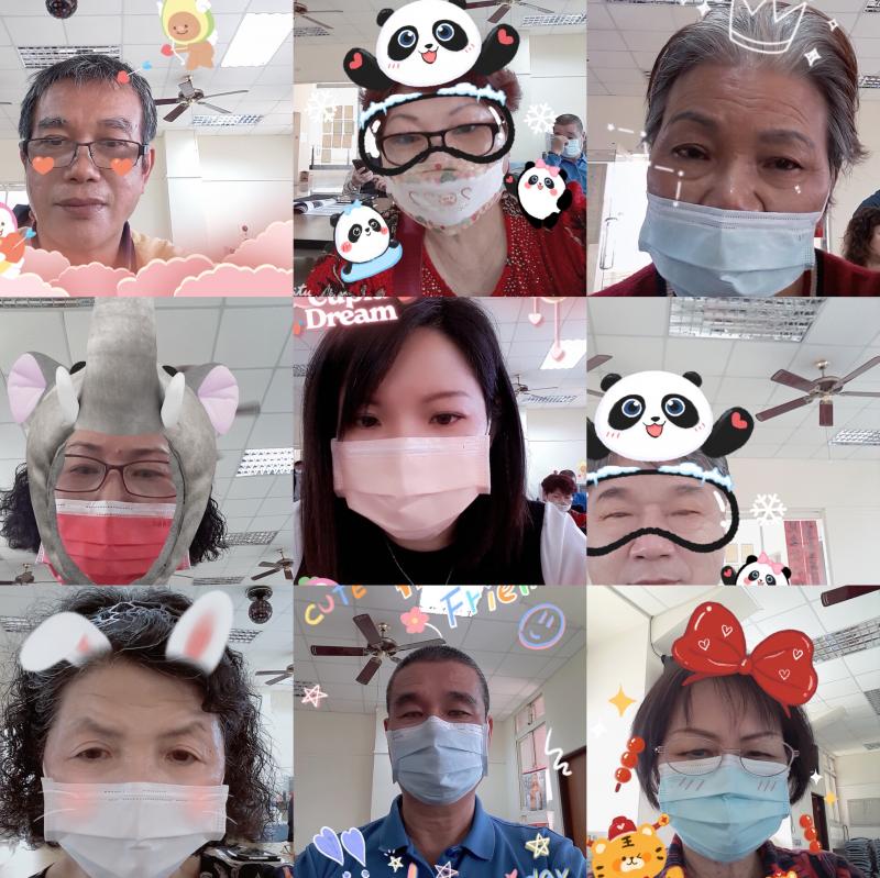 將學員透過美圖秀秀 app產出的萌拍，拼貼成一張作品集。