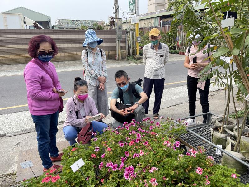 講師講解說明拍花草技巧與名稱