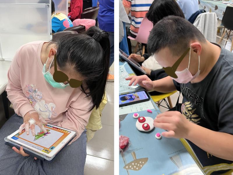 用藝術療癒結合數位方式，讓身障學員學習，改善情緒，平靜內心。