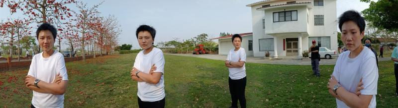 學員用上課學到的技巧幫輔導員拍出一張全景照