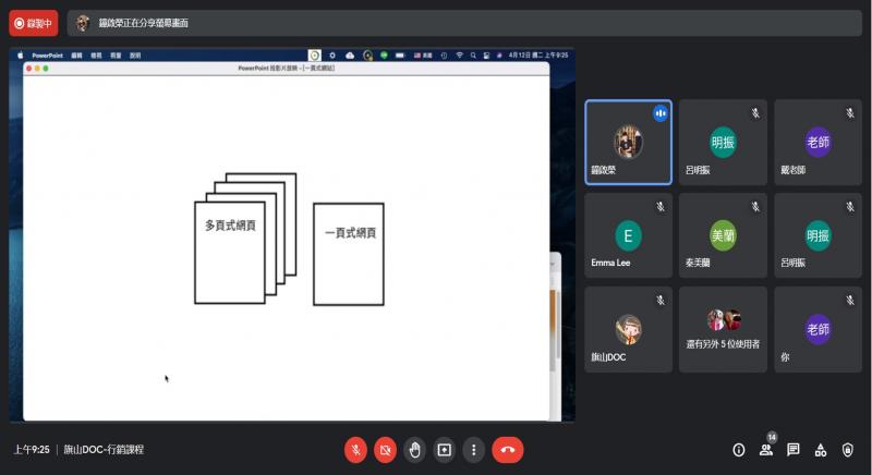 課程內容-一頁式網頁