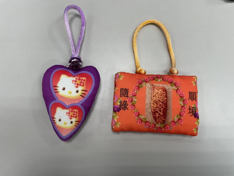 學員熱轉印後  加工為吊掛小飾品