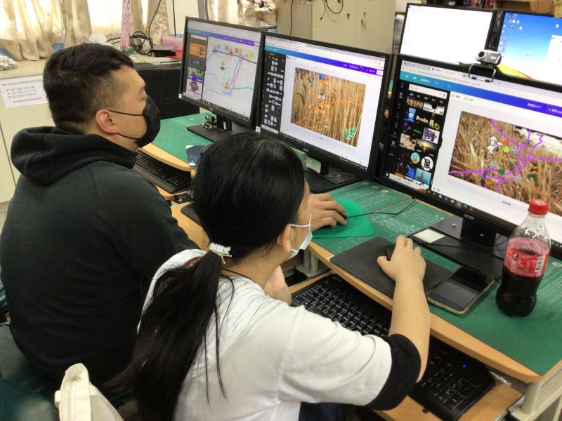 學員數位地圖設計操作畫面