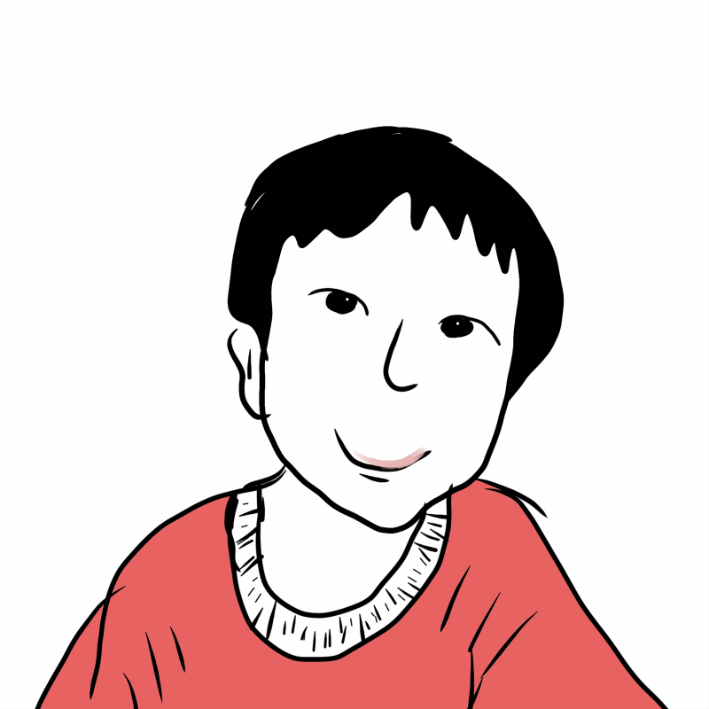 課堂中利用照片創作出的Q版畫