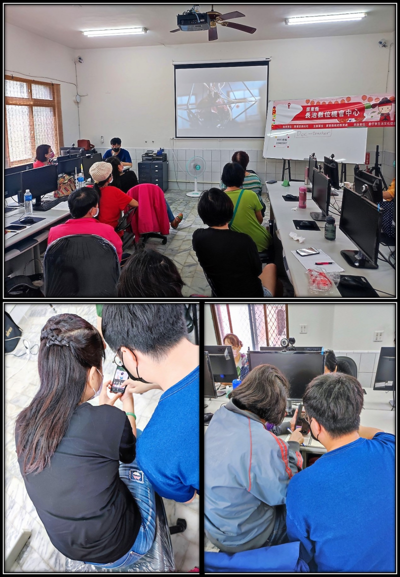 老師講解有關插入背景音樂的相關細節，並與學生討論如何取捨原始影片的音樂，最後在教學員如何分別性的調整不同片段的音量。