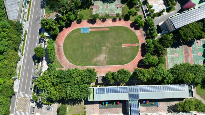 學員拍攝崙背國小俯瞰景物