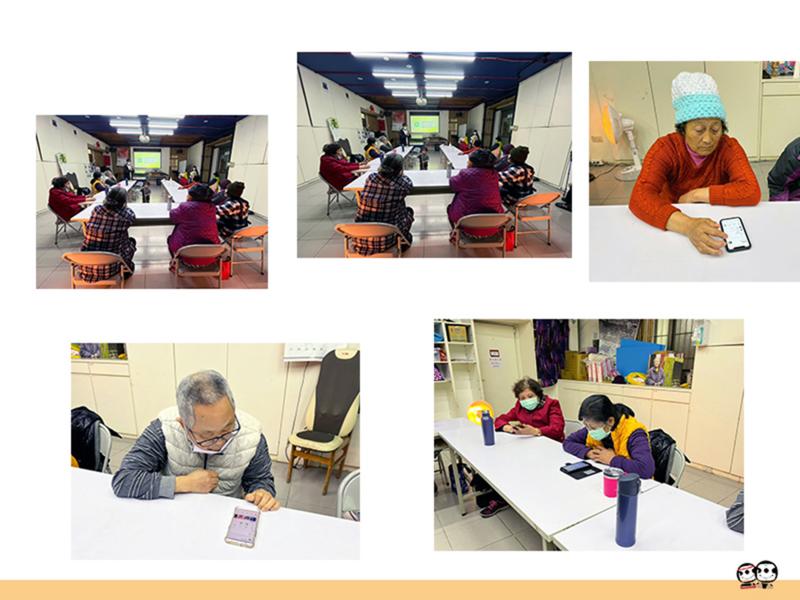 學員們同步操作LINE程式