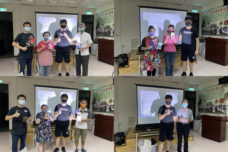 直播參與互動抽中獎品學員。