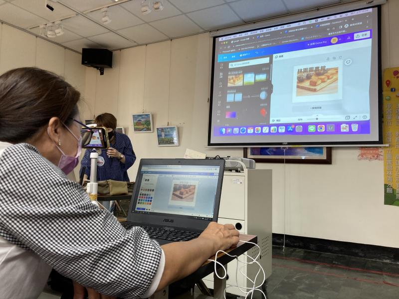 學員跟著老師的步驟，慢慢學習設計美學