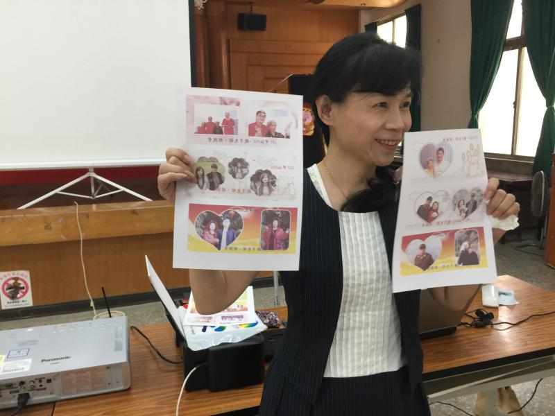 講師開心的分享學員作品