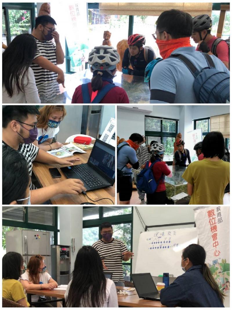 學員先從認識環教中心，然後學習導覽技巧，而後學習如何製作一頁式網頁。