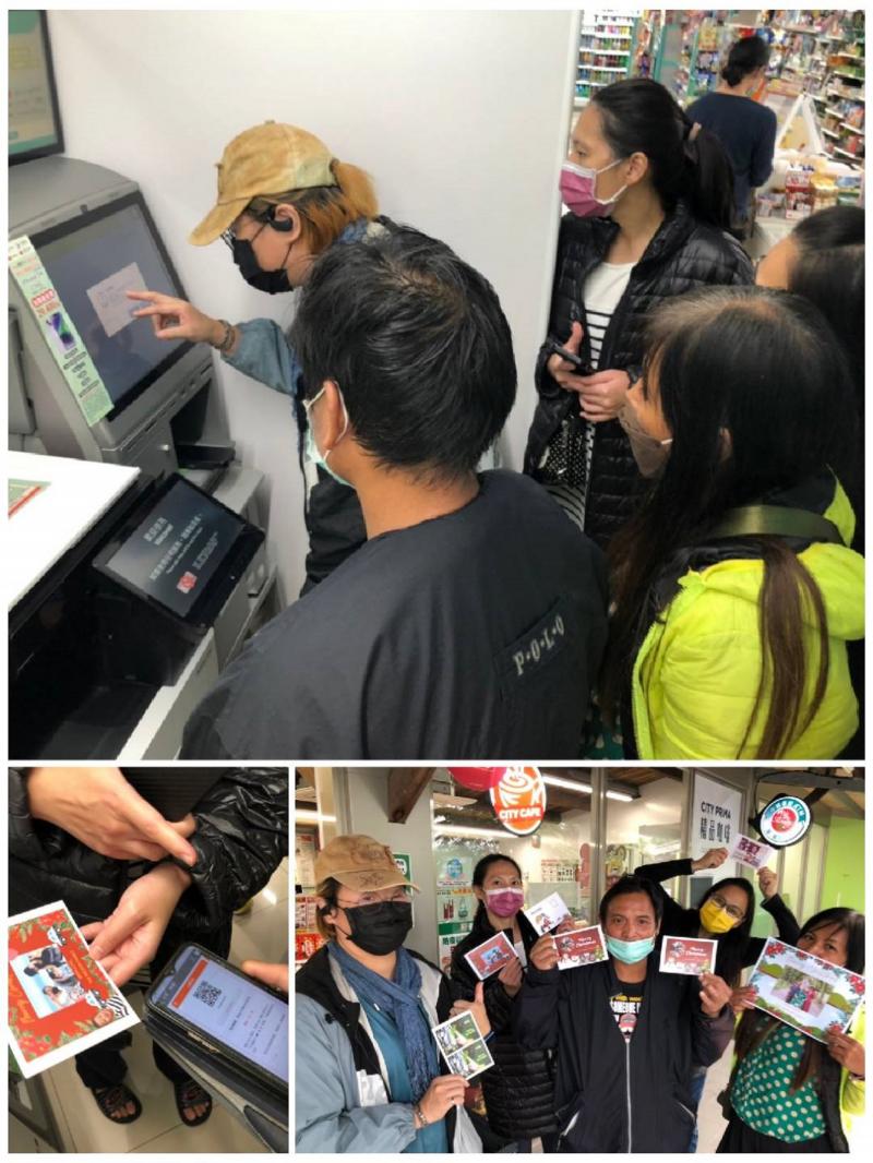 講師帶領學員實際操作ibon系統，列印出自己的作品