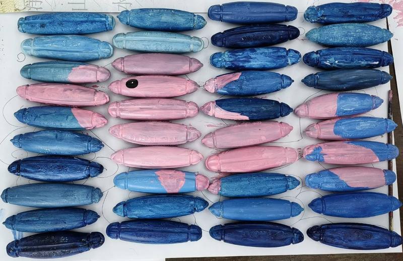 集體繪圖製作好的作品(海豚)