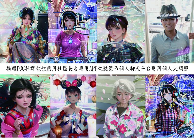 由社區長者透過平板APP繪圖軟體巧思設計個人聊天室大頭貼照片