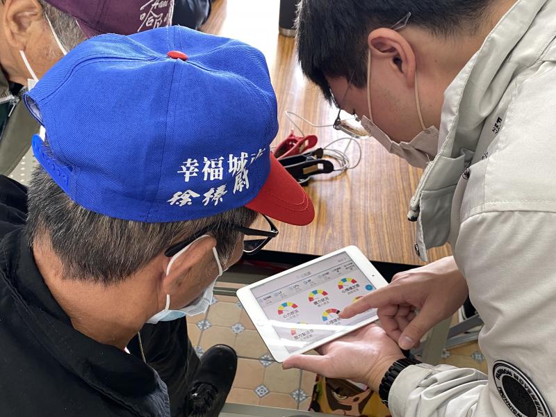 長者非常關心自己的身心，紛紛向講師詢問身心指數。