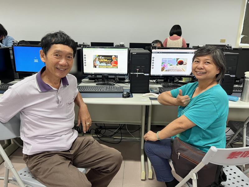 學員使用Shutterstock Editor 編輯影像，完成粉專的封面