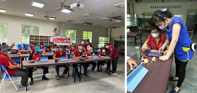 利用平板教導長輩來玩益智遊戲，讓長輩可以輕鬆學會使用平板與手機