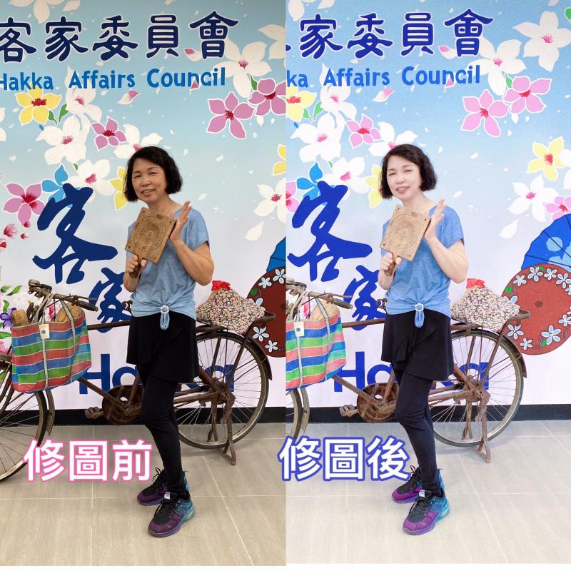 學員自己修圖前、後比較作品