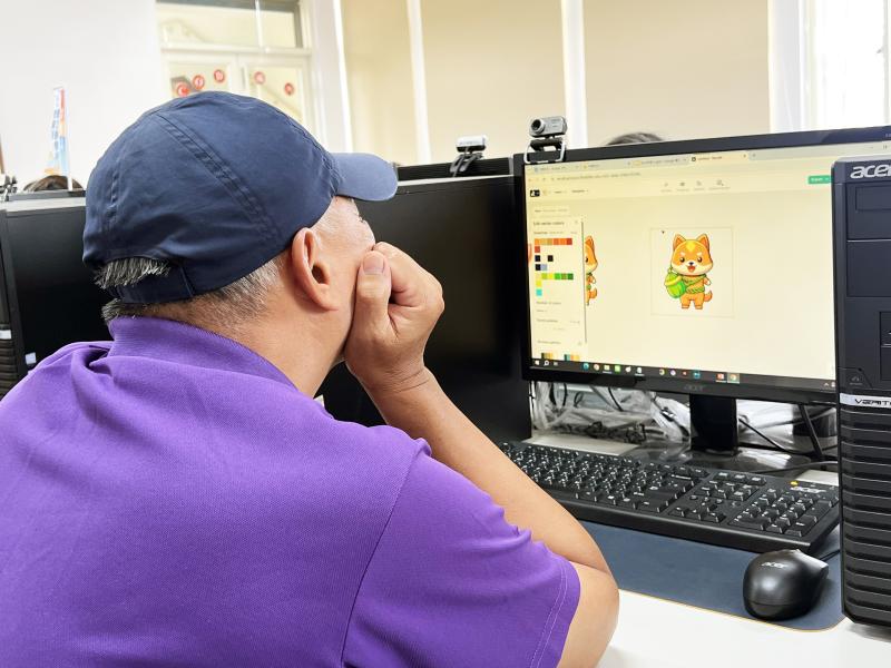 AI圖像生成工具，生成更符合風格與品牌調性的圖像。每位學員在課程中成功產出1至2個具視覺與品牌連結的角色草圖，建立了角色設計的信心與創意來源。