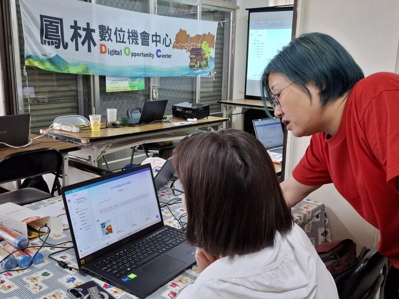 講師指導學員操作canva AI生成介面與提示詞